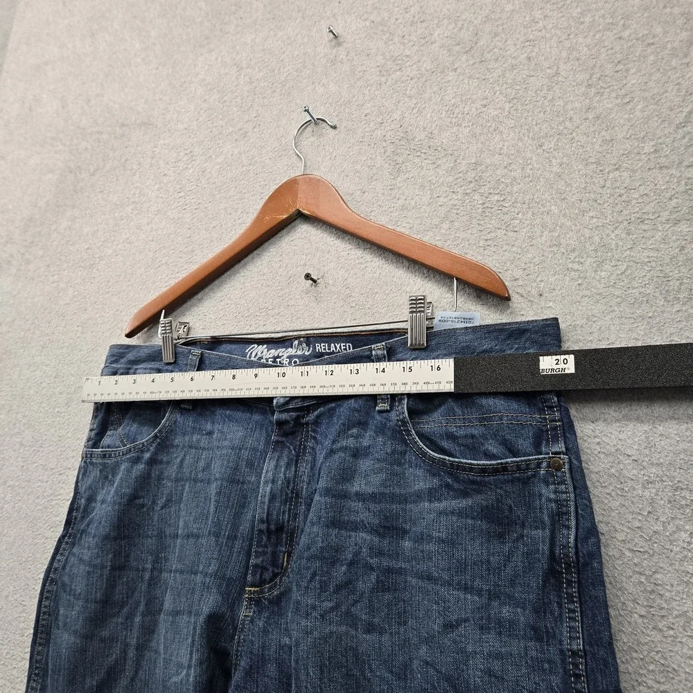 Wrangler Men Jeans 38X32 Blue Denim Retro Bootcut Relaxed 31
